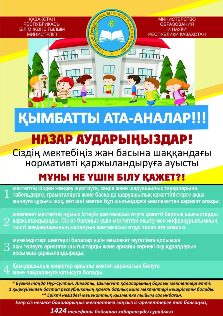 Жан басына шаққандағы нормативть қаржыландыруға ауыстыру